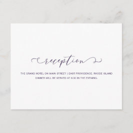 ダークパープルとホワイト披露宴結婚ズ エンクロージャーカード