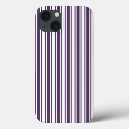 ダークパープルと白ストライプキャンディCase-Mate iPho Case-Mate iPhoneケース (裏面)
