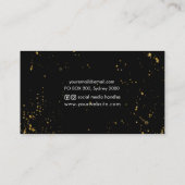 ダークパープルと金ゴールドの名刺 |クリエイティブ 名刺 (裏面)