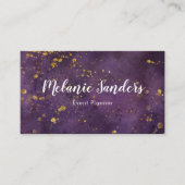 ダークパープルと金ゴールドの名刺 |クリエイティブ 名刺 (正面)