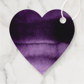 ダークパープルと金ゴールドグリッター結婚の感謝 フェイバータグ (裏面)