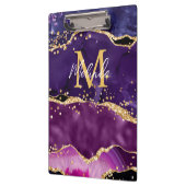 ダークパープルと金ゴールドグリッター続編アゲート クリップボード (左)