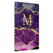 ダークパープルと金ゴールドグリッター続編アゲート クリップボード (右)