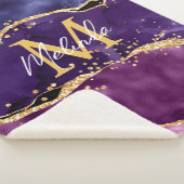 ダークパープルと金ゴールドグリッター続編アゲート シェルパブランケット (3/4)