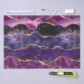 ダークパープルと金ゴールドグリッター続編アゲート 薄葉紙 (クラフト)