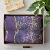 ダークパープルと金ゴールドグリッター続編アゲート 薄葉紙 (ギフト)