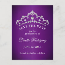 ダークパープルのキンチャネラ・セーブ・ザ・デート