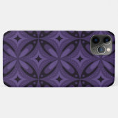 ダークパープルのレトロパターン Case-Mate iPhoneケース (裏面(横))
