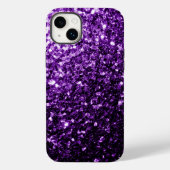 ダークパープルの疑似ラメスパークル Case-Mate iPhoneケース (裏面)