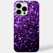 ダークパープルの疑似ラメスパークル Case-Mate iPhoneケース (裏面)