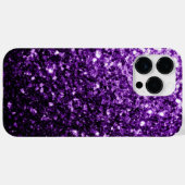 ダークパープルの疑似ラメスパークル Case-Mate iPhoneケース (裏面 (横))