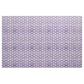 ダークパープルの白いハート ファブリック (ファットクウォーター)