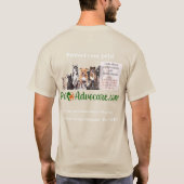 ダークパープルのSの前足デザインにノーと言う Tシャツ (裏面)