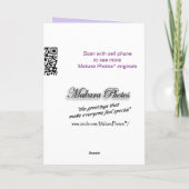 ダークパープルアイリス同情カーカスタマイズド –  カード (裏面)