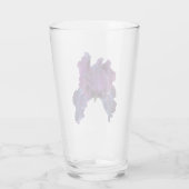 ダークパープルアイリス開花フローラ タンブラーグラス (裏面)