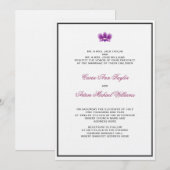 ダークパープルオーキッド招待状 招待状 (正面/裏面)