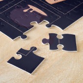 ダークパープルクリスマスビンゴジグソーパズル ジグソーパズル (側面)