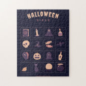 ダークパープルクリスマスビンゴジグソーパズル ジグソーパズル (縦)