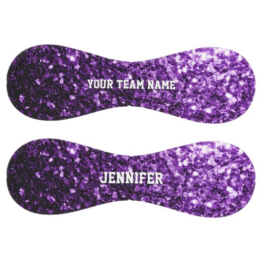 ダークパープルグリッターがきらきら光るあなたの名前チームを輝かす ソフトボール (パネル)