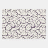 ダークパープルグレイany大事な行事 ラッピングペーパーシート (正面)