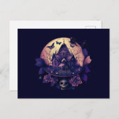 ダークパープルゴシックハ幽霊のよく出るウス シーズンポストカード (正面/裏面)