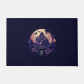 ダークパープルゴシックハ幽霊のよく出るウス ドアマット (正面)