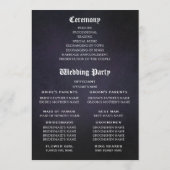 ダークパープルゴシックフローラブーケ結婚&レイヴン プログラム (裏面)