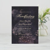 ダークパープルゴシックボホフローラハンスティング 招待状 (スタンド正面)