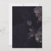 ダークパープルゴシックボホフローラハンスティング 招待状 (裏面)