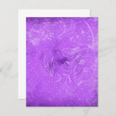 ダークパープルシャビーフローラスクラップブック紙 (正面/裏面)