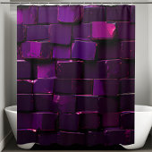 ダークパープルシークインシャワーカーテン シャワーカーテン