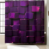 ダークパープルシークインシャワーカーテン シャワーカーテン