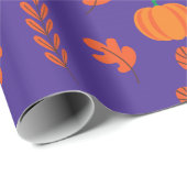 ダークパープルシームレスラッピング紙と秋ビア ラッピングペーパー (ロールコーナー)