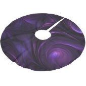 ダークパープルスワールデザイン ブラッシュドポリエステルツリースカート (アングル)