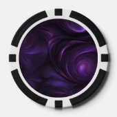 ダークパープルスワールデザイン ポーカーチップ (正面)