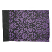 ダークパープルダマスクフローラルパターンデザイン 枕カバー (正面)