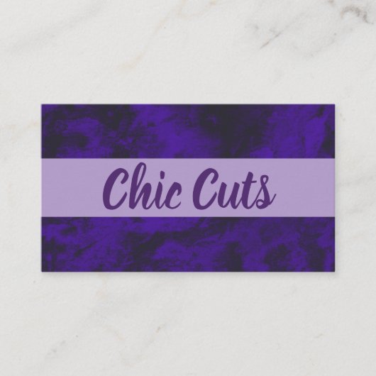 ダークパープルテクスチャー髪スタイル化粧料 名刺 (正面)