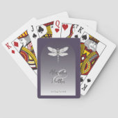 ダークパープルトンフライ結婚式の引き出物 トランプ (裏面)