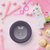 ダークパープルトンボ結婚イの ペーパーボウル (パーティー)