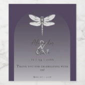 ダークパープルトンボ結婚イの ワインラベル (シングルラベル)