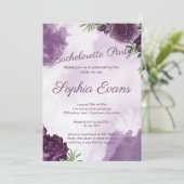 ダークパープルバラフローラゴシックバチェロレッテ 招待状 (スタンド正面)