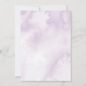 ダークパープルバラフローラゴシックブライダルシャワー 招待状 (裏面)