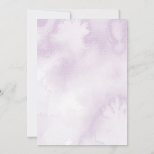 ダークパープルバラフローラゴシック婚約パーティ 招待状 (裏面)