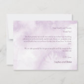 ダークパープルバラフローラ結婚ゴシック サンキューカード (裏面)