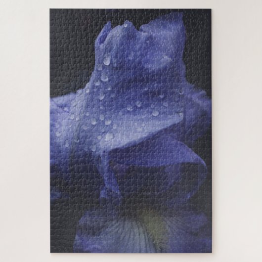 ダークパープルバラ花 ジグソーパズル (縦)