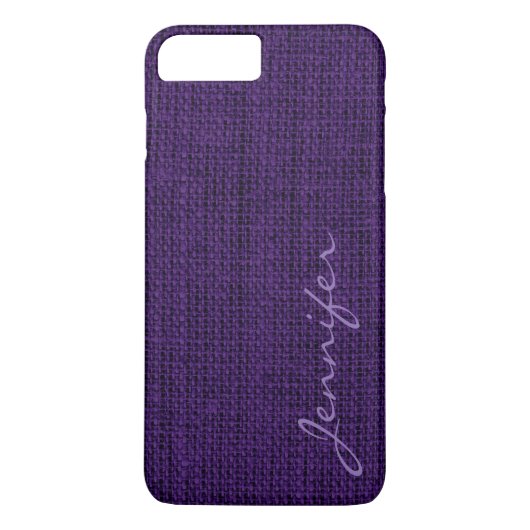 ダークパープルバーラップリ素朴ネンモノグラム Case-Mate iPhoneケース (裏面)