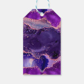 ダークパープルピンクシークインズアゲイト誕生日サンキューサンキュー ギフトタグ (裏面)