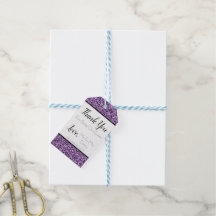 ダークパープルフェイクグリッターお気に入りギフトラベル