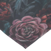 ダークパープルフローラエレガントウェディングマルーンマウヴ テーブルクロス (アングル)