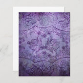 ダークパープルフローラスクラップブック紙 (正面/裏面)